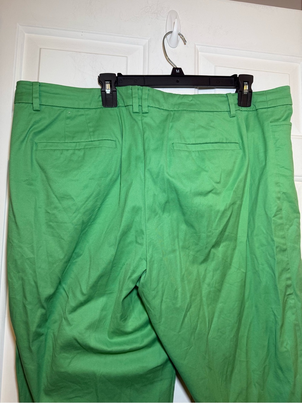 Talbots Slim Leg Perfect Skimmer Ankle Pants Sz 18 Kelly Green High Rise Preppy - Picture 4 of 6